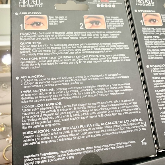 3x Magnetic Liner & Lash Set Wispies Faux Lashes Falsies Reusable - Picture 4 of 4